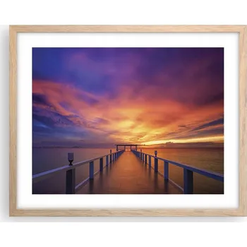 Obraz Obraz plakát na zeď v rámu světlý dub 50x40 krajina foto do obýváku