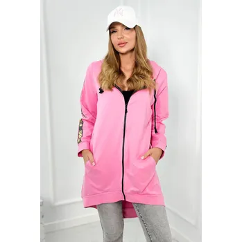 Dámská mikina Dámská světle růžová zipová mikina s kapucí K-Fashion, UNI i519_20323-U