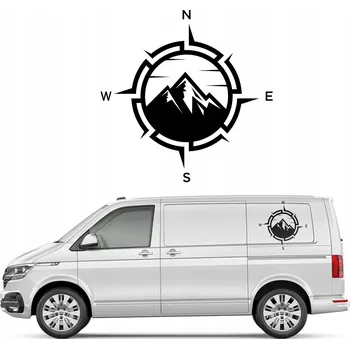 Samolepicí dekorace na vozidlo SAMOLEPKA na auto RŮŽE VĚTRŮ KOMPAS 59 x 59 Cm