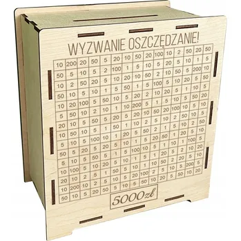 Pokladnička Škrtací kasička s výzvou a trackerem pro spoření dárek s gravírováním