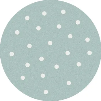 Koberec Dětský koberec Grochy (3 barvy) Šedý Kruh 80 cm průměr