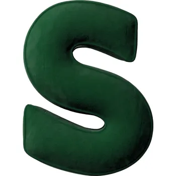 Polštář Sametový Polštář , písmeno S, 40 cm, VELKÝ zeleň