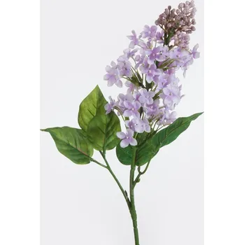 umělá květina Umělý dekorativní květ šeříku světle fialový 63 cm