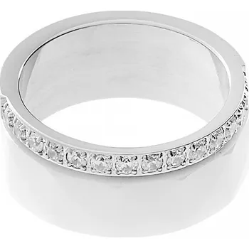 Souprava šperků Keramický prsten 7196 (velikost 59) - stříbrnobílé barvy