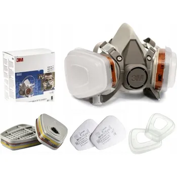 Plynová maska PLYNOVÁ LAKOVACÍ POLOMASKA KOMPLETNÍ 3M 6200|6300 FILTRY 6057 ABE1