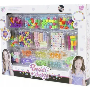 Dětské navlékací korálky KREATIVNÍ SADA KORÁLKŮ pro výrobu NÁRAMKŮ