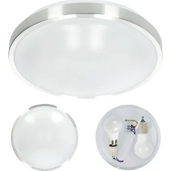 Stropní svítidlo přisazené Kobi 30 W patice E27 stříbrné