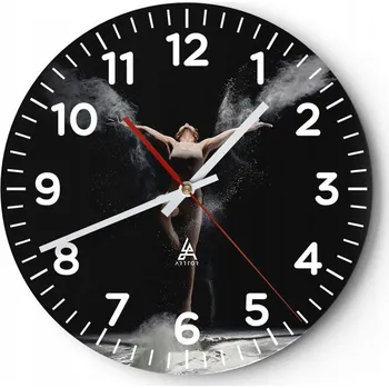 Hodiny Nástěnné hodiny do obýváku 40x40 Abstrakce Kulatý Skleněné hodiny Loft Tiché