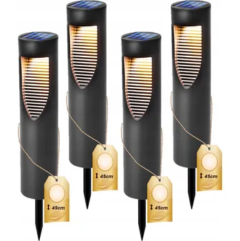 Venkovní osvětlení 4x SOLÁRNÍ LAMPA LED SLOUPEK ZAHRADNÍ ZAPICHOVACÍ SENZOR SOUMRAKU KOLÍK