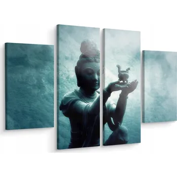 Obraz Čtyřdílný obraz Buddhy - Monumentální 3D efekt 200x150 cm