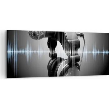 Obraz Obraz na plátně do obýváku, ložnice 120x50 mikrofon foto obrazy na zeď