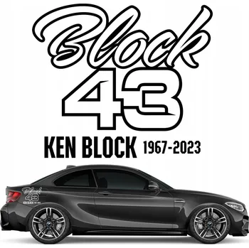Samolepicí dekorace na vozidlo SAMOLEPKA na auto Ken Block 43 True Legend 12x14 cm