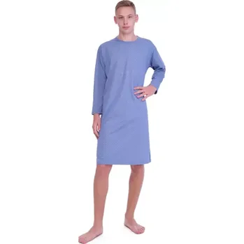 Pánská noční košile 3794/697 - pánská noční košile Ruko, 2XL, modrá