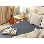 Napínací prostěradlo tmavě šedé 180 x 200 cm elastické okraje klasická postelová plachta textilie do ložnice Beliani