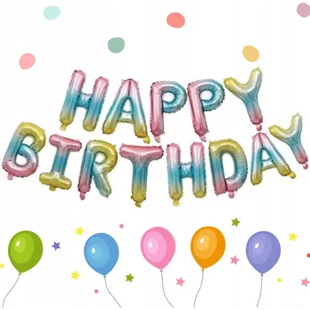 Balónek Balónky písmena Happy Birthday dekorace na narozeninovou oslavu sada balónků