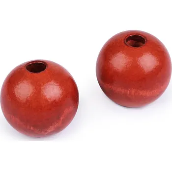 Velké dřevěné korále Ø40 mm Varianta: 4 červenohnědá, Balení: 10 ks