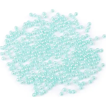 Korálek Plastové voskové korálky / perly Glance Ø3 mm Varianta: 34 mentolová, Balení: 500 g