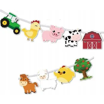 Banner girlanda k narozeninám farma zvířátka