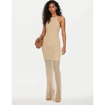 Dámské oblečení Guess Každodenní šaty Sophie W4GK24 Z3E60 Béžová Slim Fit XL