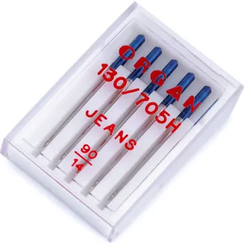 Strojové jehly Jeans 90;100;110 Organ Varianta: 1 (90/14) nikl, Balení: 1 krab.