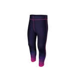 WAMU Dětské funkční legíny MOZAIKA fialová/tmavá vel. 104-110