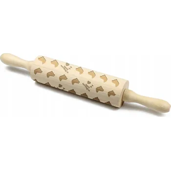 Váleček na těsto Argentinská doga, Dogo Argentino - váleček se vzorem psa, váleček na těsto a