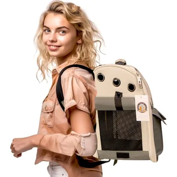 přepravka pro zvíře Batoh přepravka pro psa, dřevo Furrever Friends, vícebarevný, univerzální, 27 cm x 37 cm x 37 cm