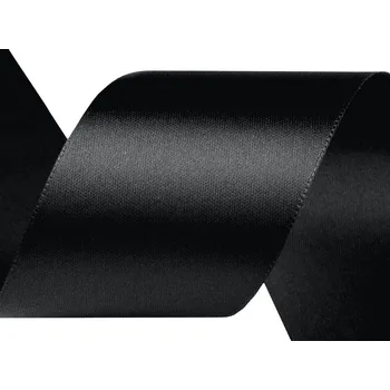 Stuha Atlasová stuha šíře 50 mm Varianta: 39 černá, Balení: 22.5 m