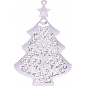 Vánoční ozdoba Kovová ozdoba na stromeček – VÁNOČNÍ STROMEK MYH197556-2 bílá