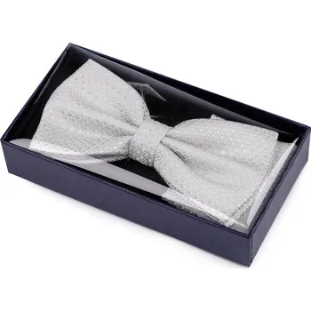 Kravata Sada motýlek a kapesníček do saka Varianta: 2 šedá nejsvětlejší, Balení: 1 krab.