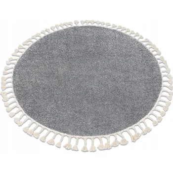 Koberec KOBEREC BERBERSKÝ kulatý 120 cm ŠEDÝ hladký #GR4013