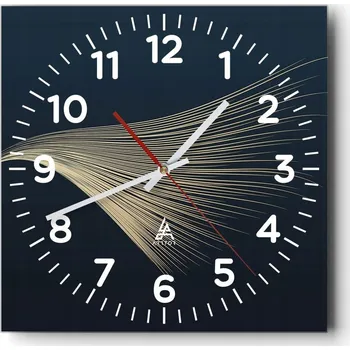 Hodiny Nástěnné hodiny do obýváku 40x40 Abstrakce Tiché hodiny Skleněné hodiny Bez hlučnosti