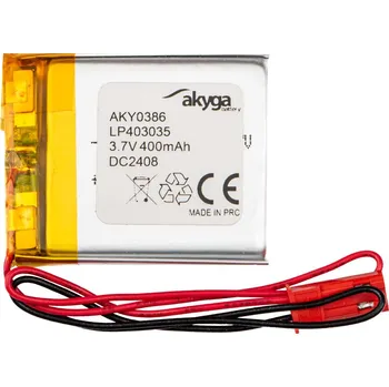 Li-Po baterie LP403035 Akyga AKY0386 3,7V / 400mAh PCM JST 2-pinový konektor 150mm