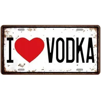Obraz Cedule značka I love Vodka