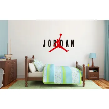 Samolepící dekorace Samolepka na zeď Jméno dítěte Air Jordan NBA