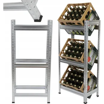 Dílenský regál Kovový regál Wamar-Sosenka 3 police, max. nosnost 100 kg, 107x50x30 cm