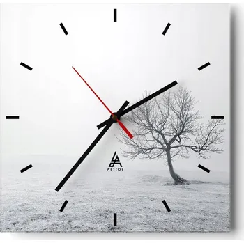 Hodiny Velké nástěnné hodiny 40x40 Krajina Skleněné hodiny Tiché