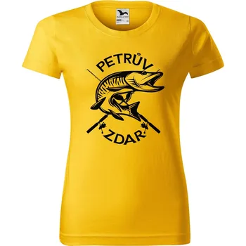 Dámské tričko DOBRÝ TRIKO Dámské tričko s potiskem Petrův zdar Barva: Žlutá, Velikost: 2XL
