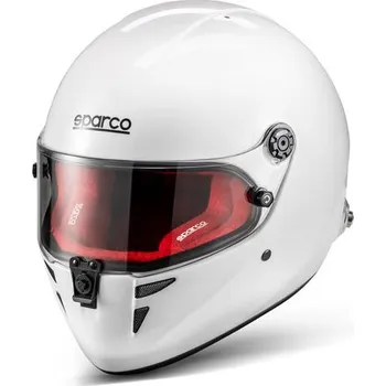 Helma na motorku Přilba Sparco STEALTH RF s FIA, bílá/červená