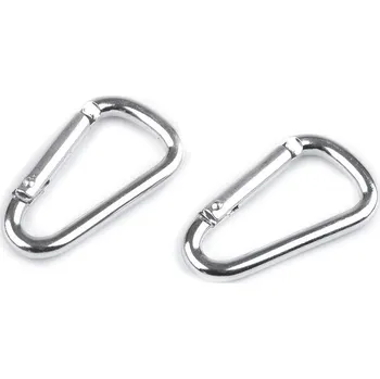 Kovová karabina 23x39 mm Varianta: 5 nikl, Balení: 2 ks