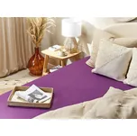 Napínací prostěradlo fialové 160 x 200 cm elastické okraje klasická postelová plachta textilie do ložnice Beliani