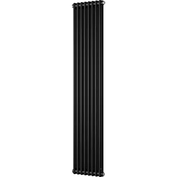 Radiátor Koupelnový radiátor TUBUS 2 černá barva, Černá , 35 cm, 150 cm, Středové 50 mm DOPRAVA ZDARMA