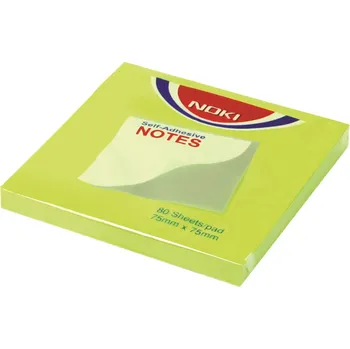 Samolepící bloček Bloček MEMO 75x75 zelený