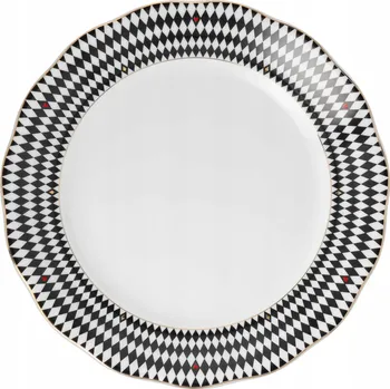 Talíř Mělký jídelní talíř Ćmielów Alaska Dama Kier 26 cm