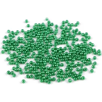 Korálek Plastové voskové korálky / perly Glance Ø3 mm Varianta: 46 zelená, Balení: 500 g