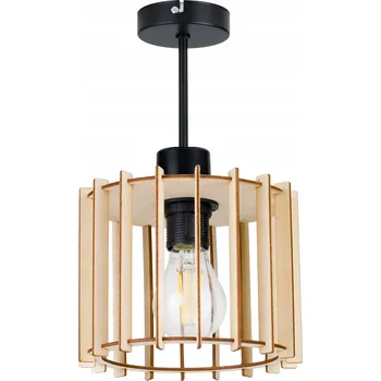 Závěsné svítidlo LED-ONE Válec Dřevo 1-bodové světlo E27