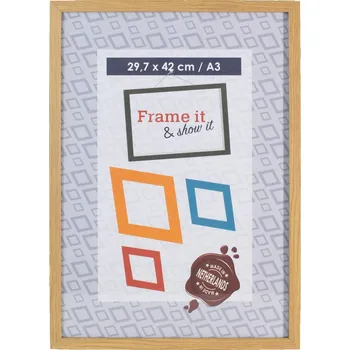 Obraz Rámeček dřevěný MDF Smart dubový 42x59,4 cm A2