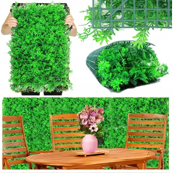 umělá květina Umělý živý plot Domzpaneli PR13 zelený 40x60 cm
