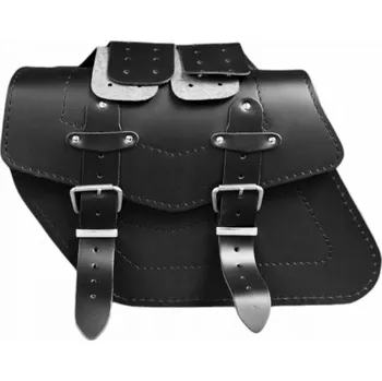 Zavazadlo na motocykl Kožené Motocyklové Brašny Boční Černé 9L