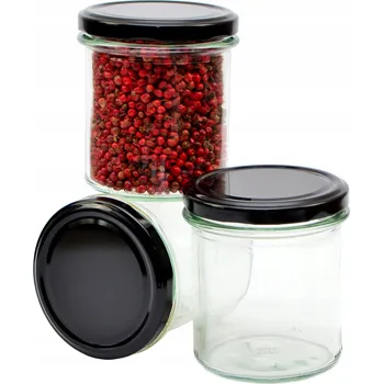 Sklenice Sklenice na zavařeniny 350 ml 20 ks skleněná zavařovací sklenice na klobásové paštiky